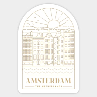 Amsterdam, The Netherlands Monoline - Gold Sticker